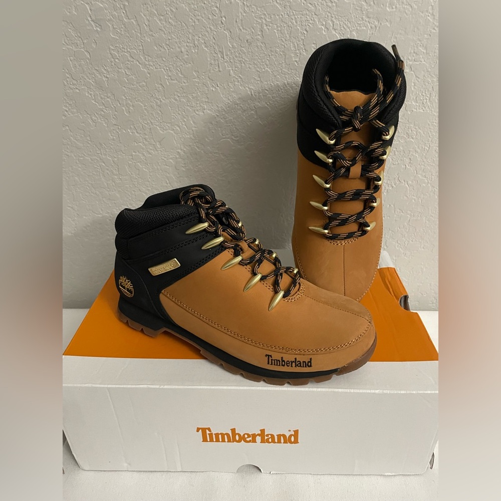 Timberland Euro Sprint Mid Lace Hiking Boot in Wheat Nubuck - Mens Size 7
